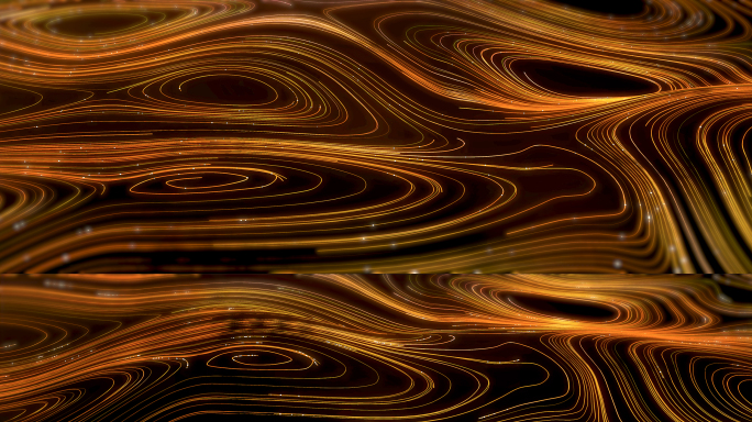 金色粒子抽象线条
