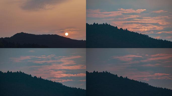 太阳落山延时摄影