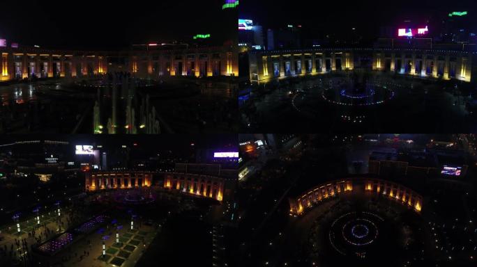 泉城广场夜景航拍