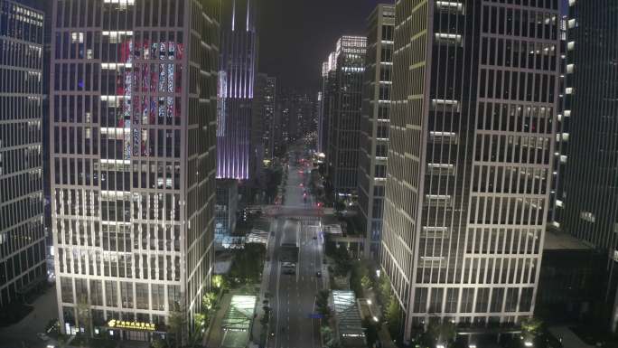 4kD-log济南经十路汉峪金谷城市夜景