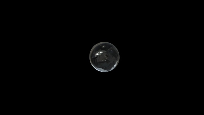 清晰通透的高光气泡流动的水球