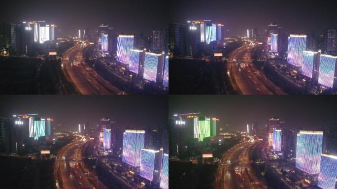 4kD-log济南经十路城市夜景