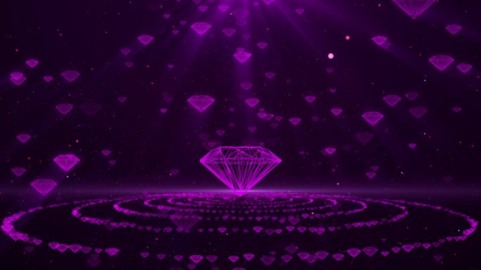 紫色钻石浪漫粒子背景