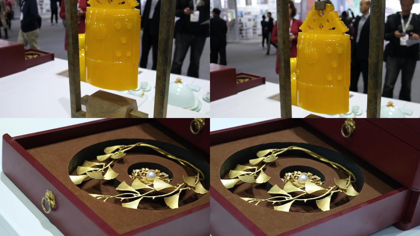展会上展出的中国古典首饰盒
