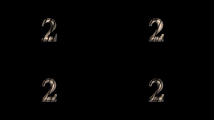 数字2动画logo排版设计
