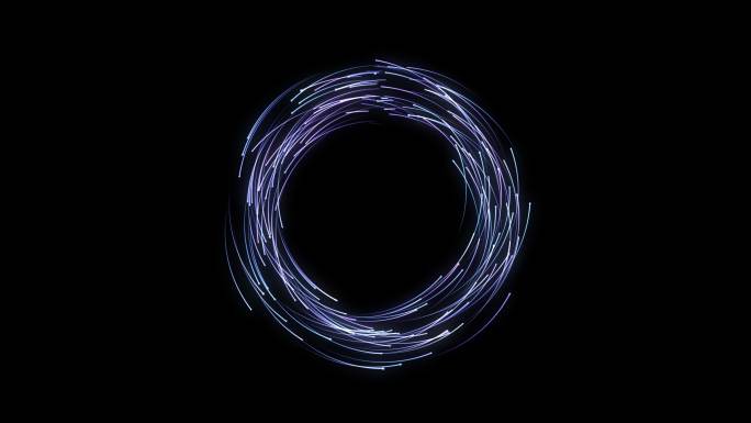 粒子光线圆环缠绕循环