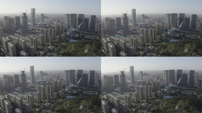 4kD-log航拍济南城市发展经十路