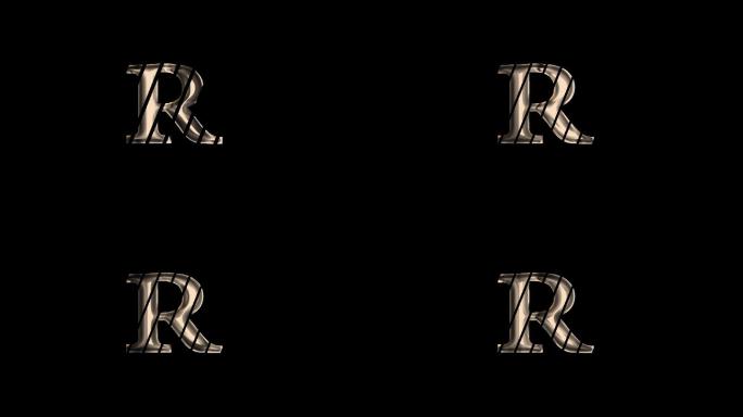 R字母logo动画排版设计