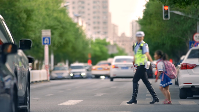 交通警察视频素材