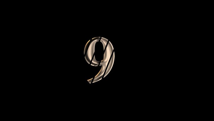 数字9动画logo排版设计