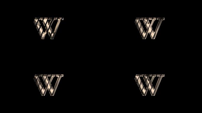 W字母logo动画排版设计
