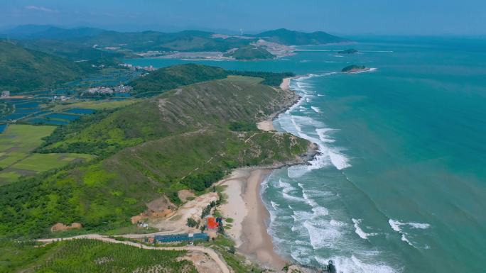 4k航拍-深圳海边海田和海岸