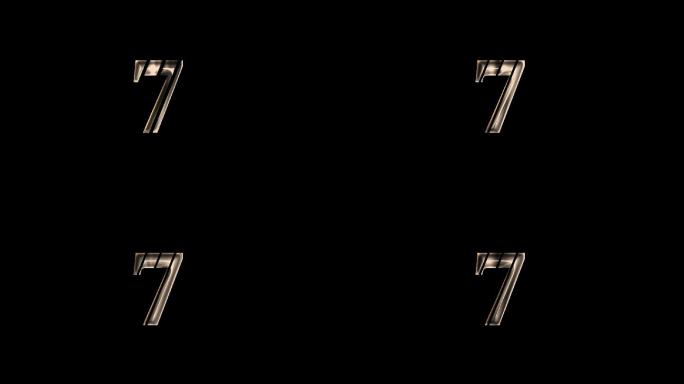 数字7动画logo排版设计