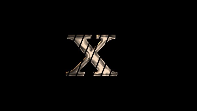 X字母logo动画排版设计