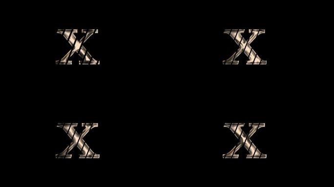 X字母logo动画排版设计