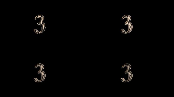 数字3动画logo排版设计