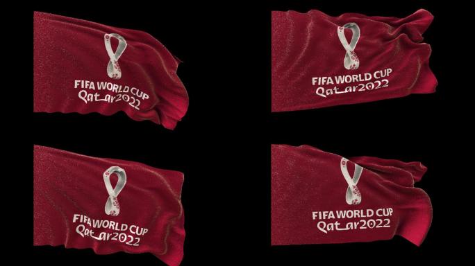 【4k】2022年卡塔尔世界杯旗帜-透明