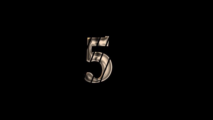 数字5动画logo排版设计