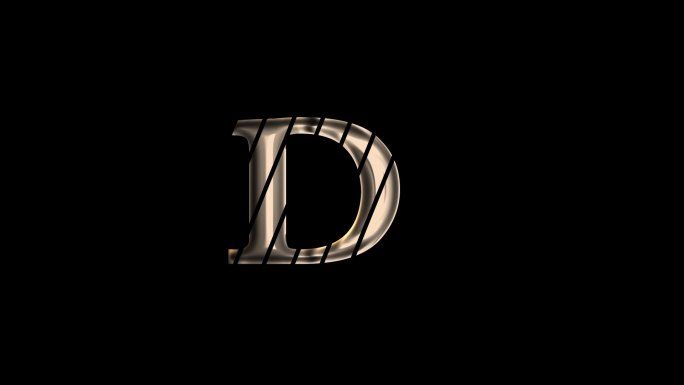 D字母logo动画排版设计