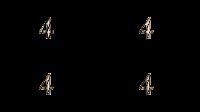 数字4动画logo排版设计