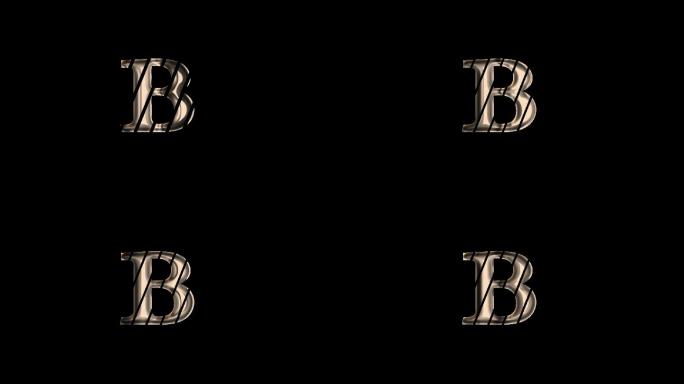 B字母logo动画排版设计