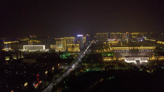 4K-原素材-安阳城市夜景