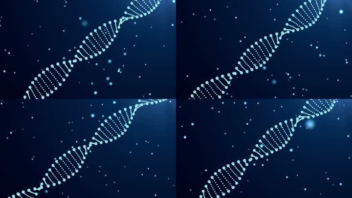 唯美科技感蓝色水珠水分子化学元素化学分子结构dna