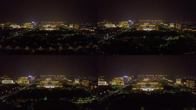 4K-原素材-安阳夜景航拍