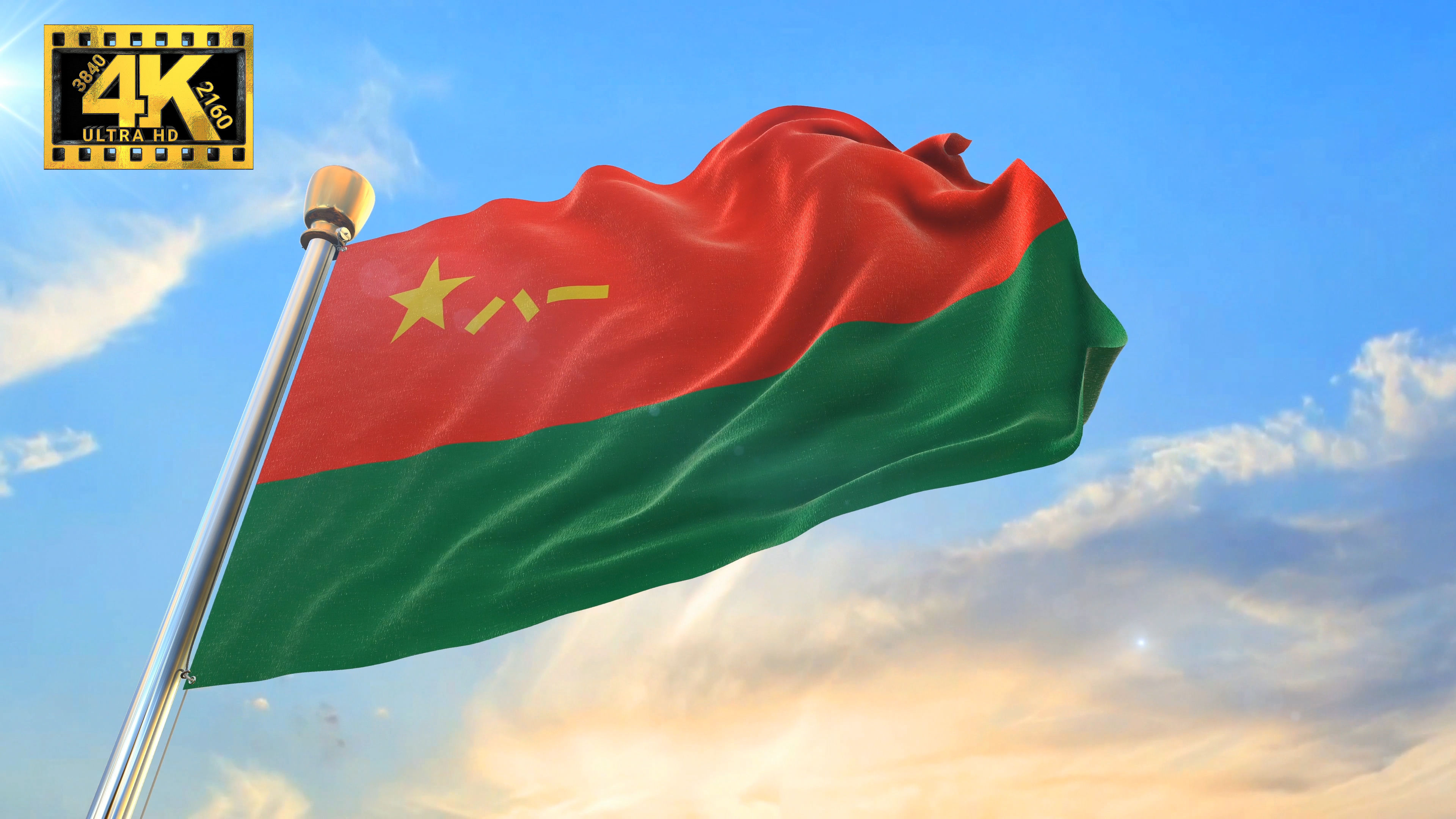 【4k】陆军军旗_3840x2160_高清视频素材下载(编号:4009479)_舞台背景