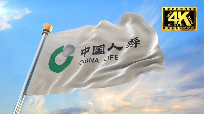 【4K】中国人寿旗帜