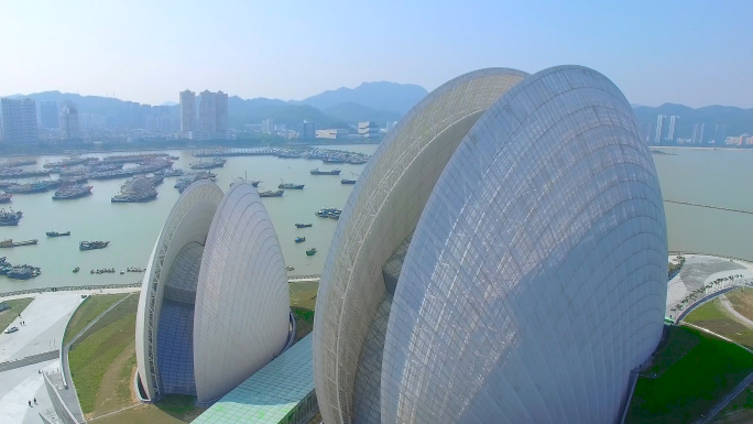 大湾区/珠海航拍/地标/横琴/港珠澳门