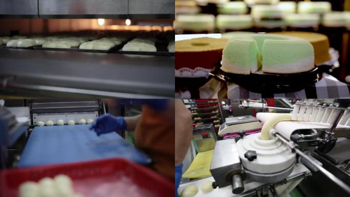 面包蛋糕生产视频素材