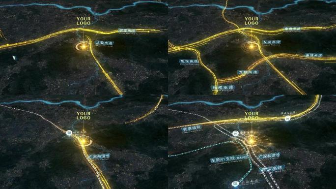 2019深圳高速路网高铁网房地产区位地图