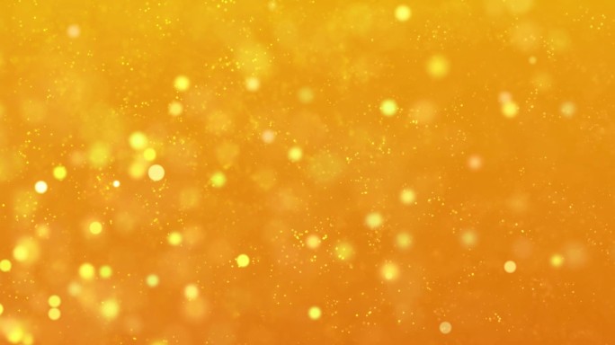 金色橘黄色粒子动态高清宽屏背景