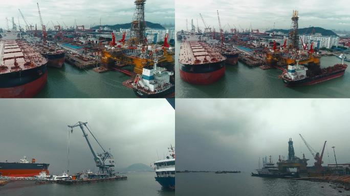 中国南海大型造船修船企业和吊装高塔