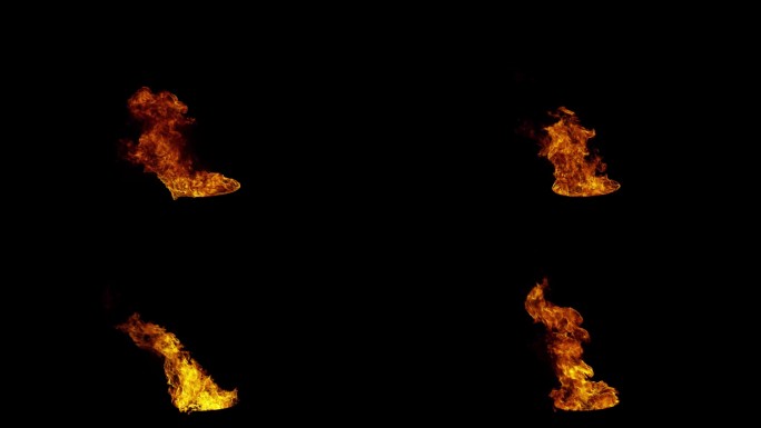 4组燃烧中火焰【4K】【带通道】