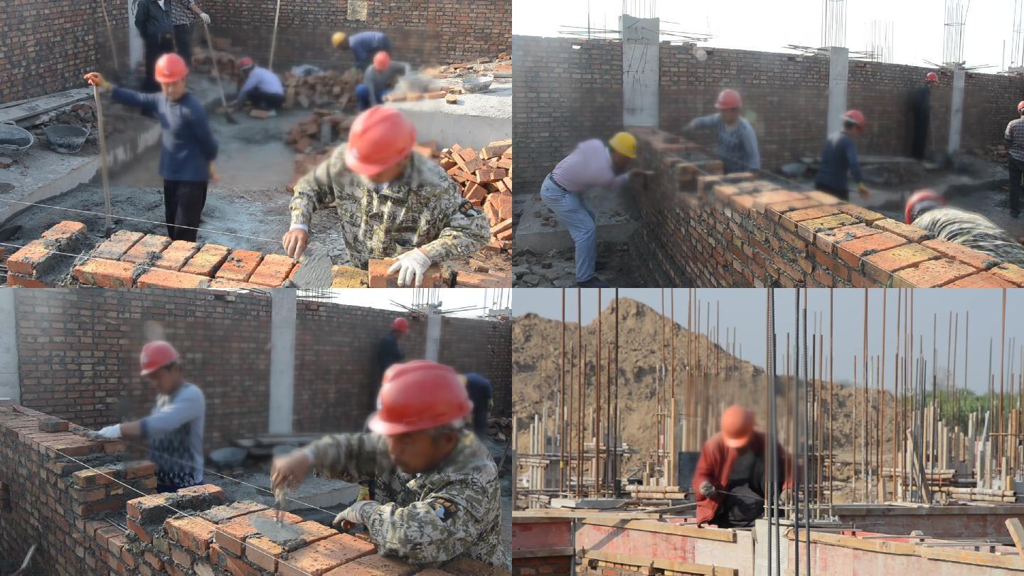 建筑工地建筑工人