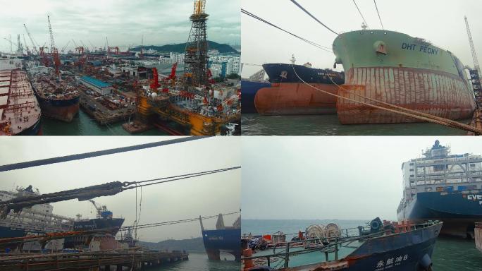中国南海大型造船修船企业视频素材
