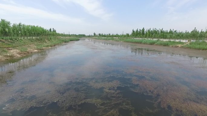 原话航拍河道