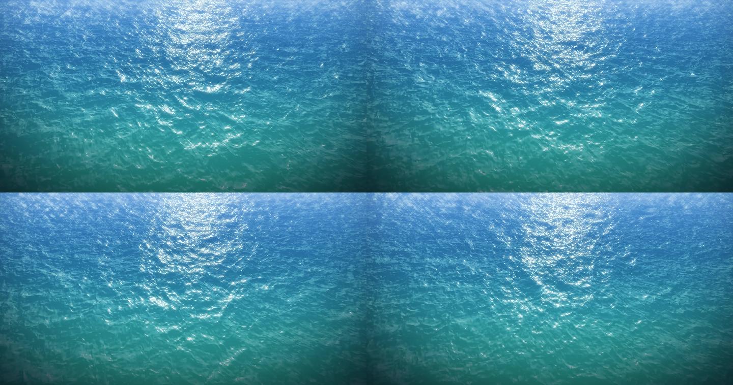 【原创】唯美蓝色海面水波纹（无缝循环）
