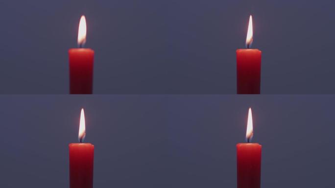 4K燃烧的红蜡烛视频素材