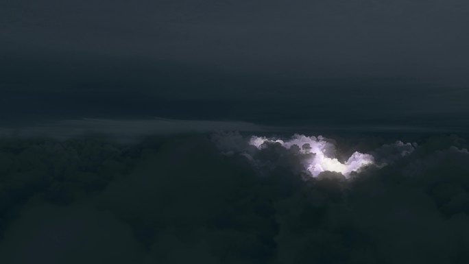 4K-乌云云层中闪电