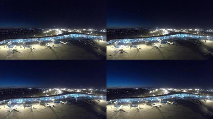 机场夜景塔台