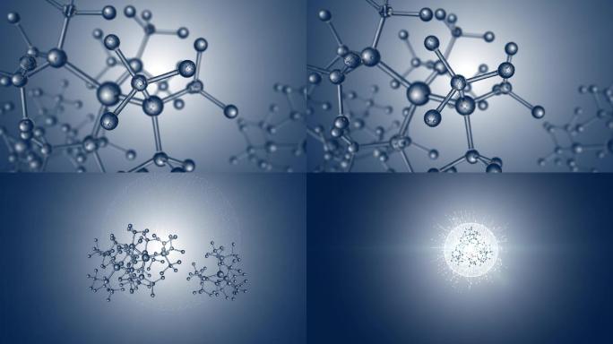 微观水晶分子模型分子结构