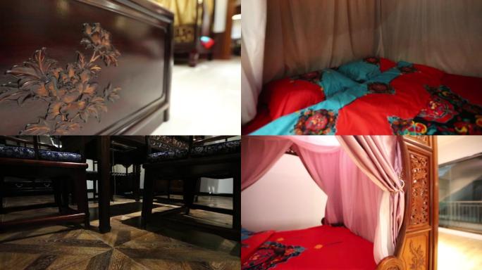 红木家具床画面