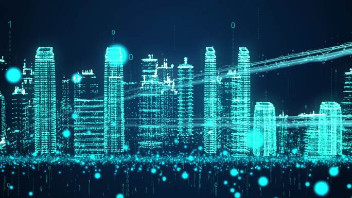 科技光线城市智慧城市开场片头