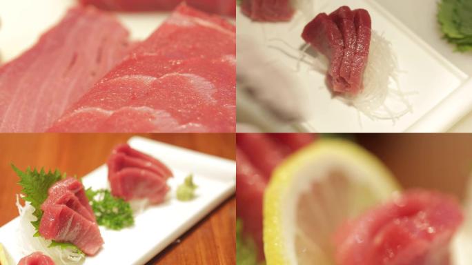 日本料理、金枪鱼刺身、生鱼片、