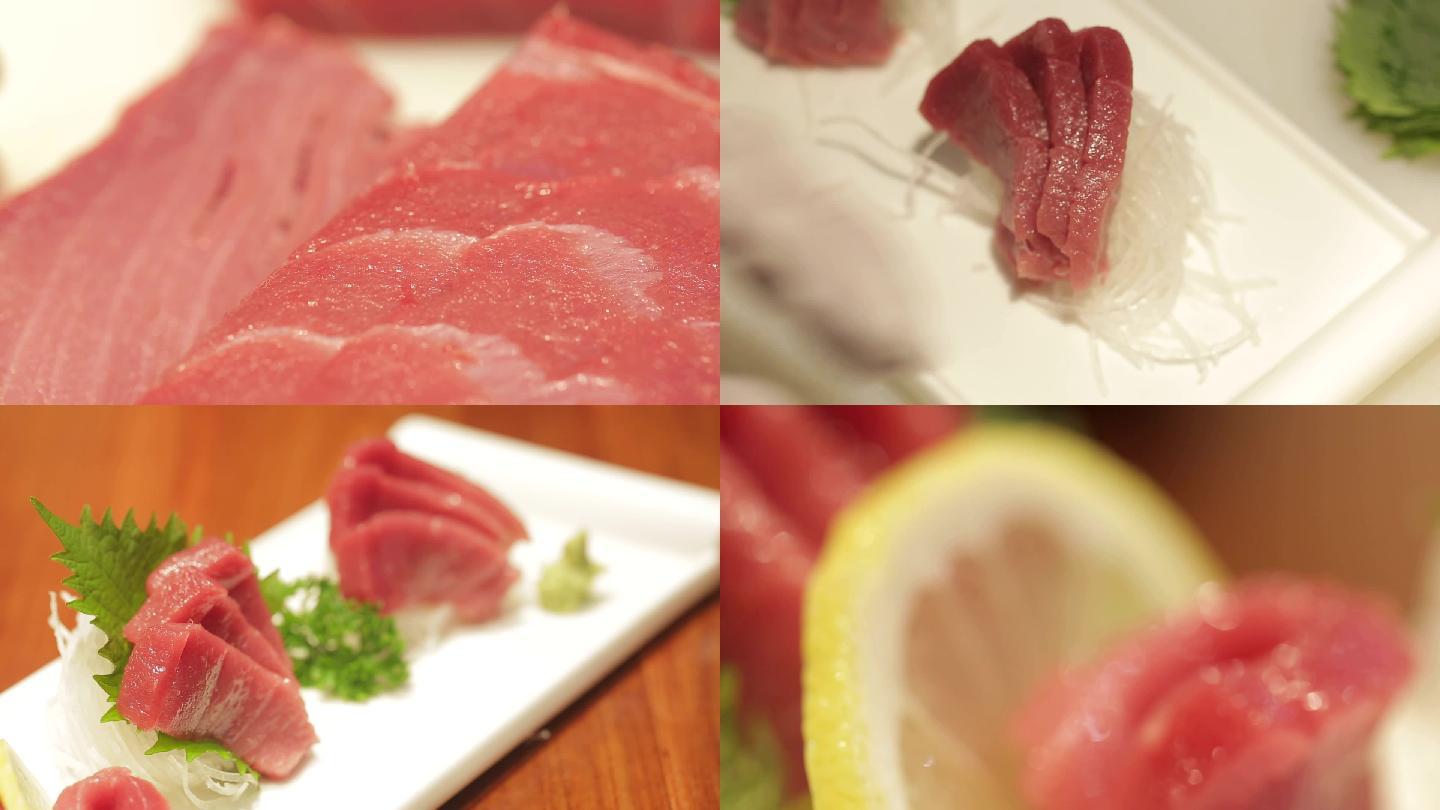 日本料理、金枪鱼刺身、生鱼片、