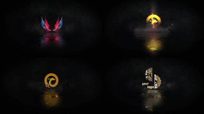 火焰迸发特效logo开场模板