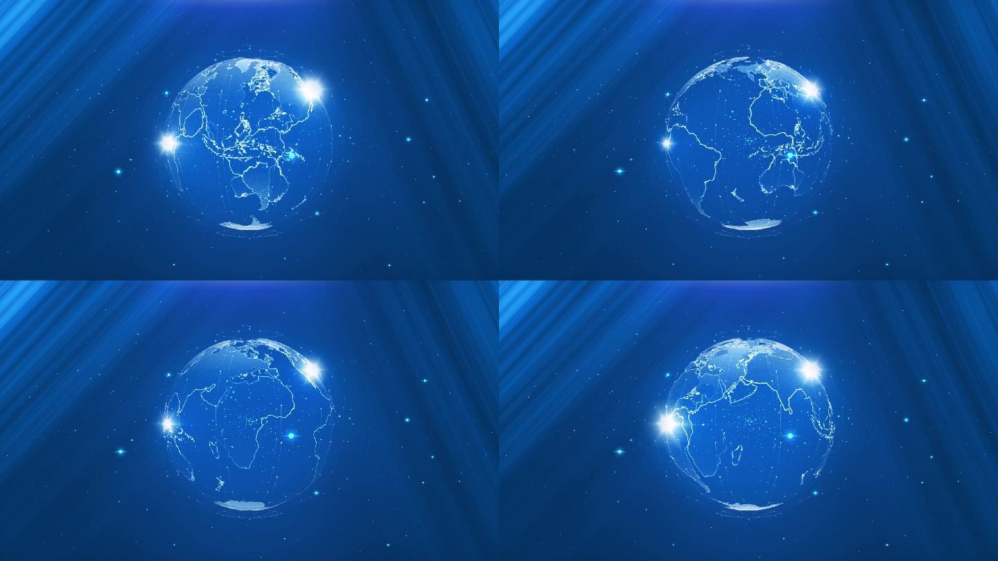 蓝色地球科技背景循环